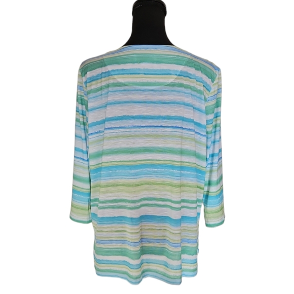 Alfred Dunner Watercolor-Print Top Size L - Picture 3 of 5